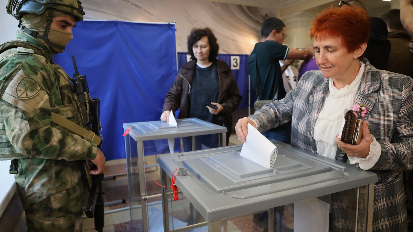 Russia holds parliamentary vote in areas it seized from Ukraine in the war – NPR